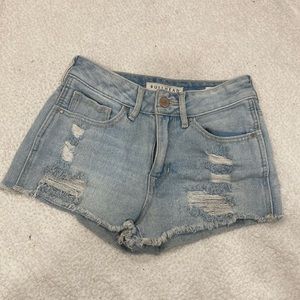 Distressed Denim Shorts